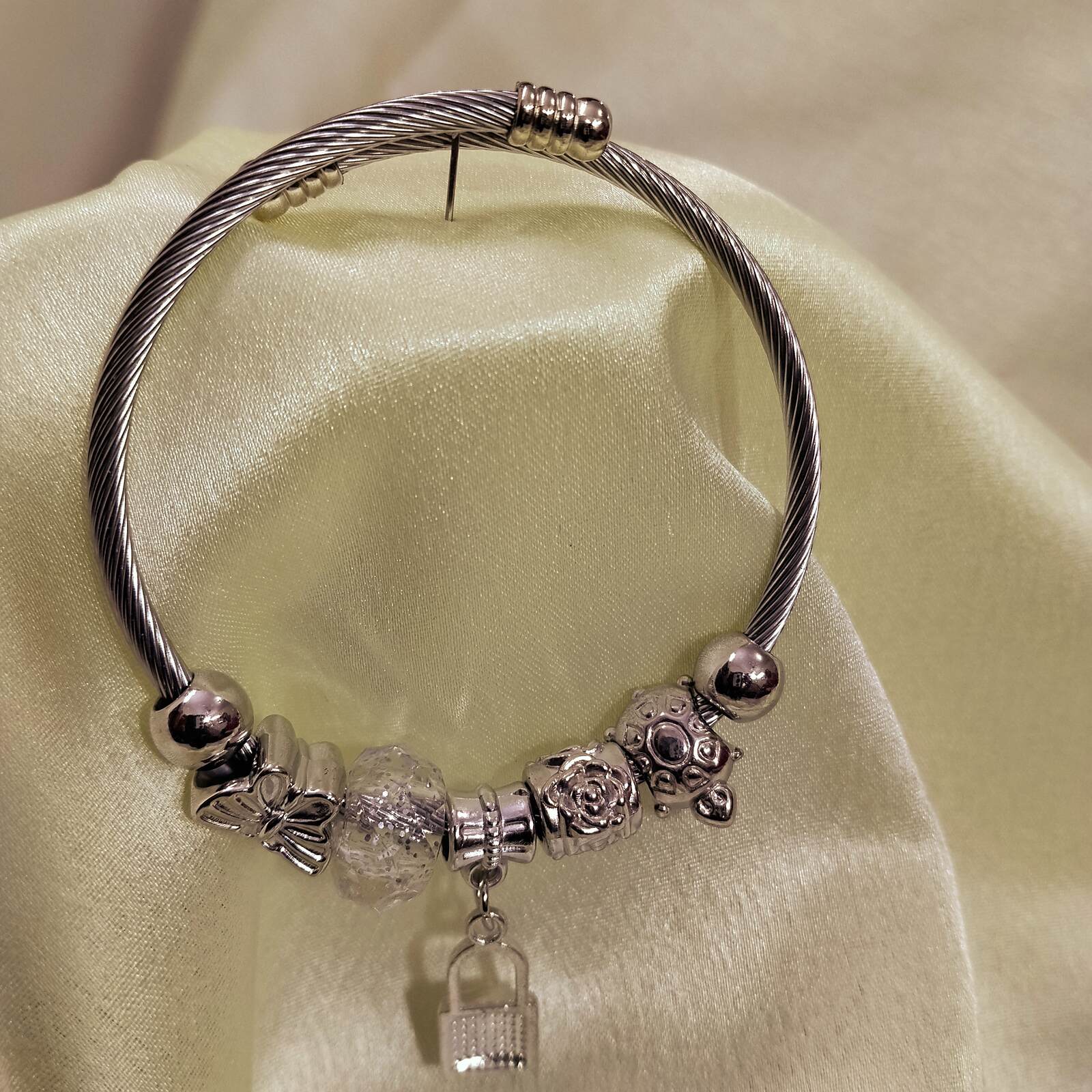 Adjustable Oxidised Charms Bracelet Pattern 5