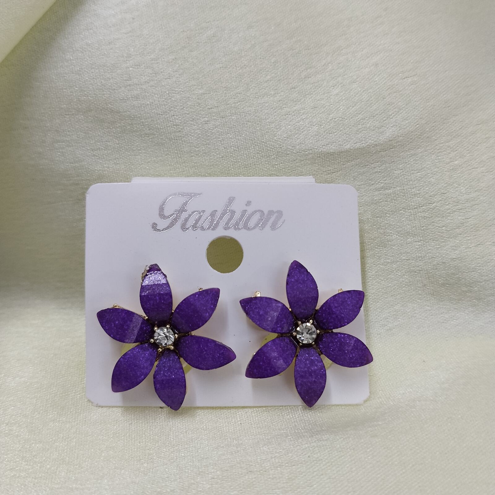 Flower Earring  Purple