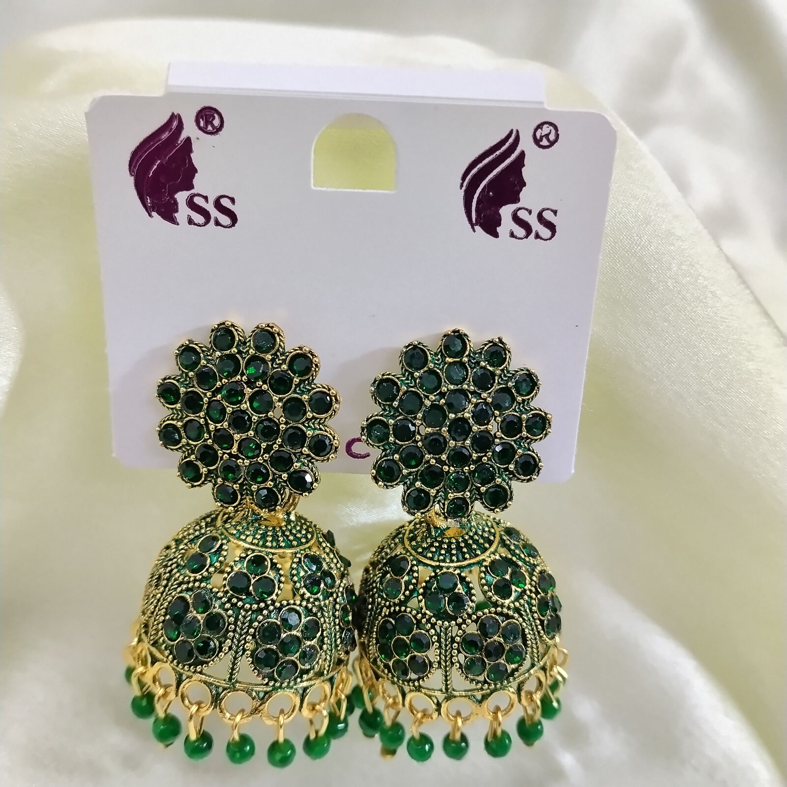 Premium Jhumki Green