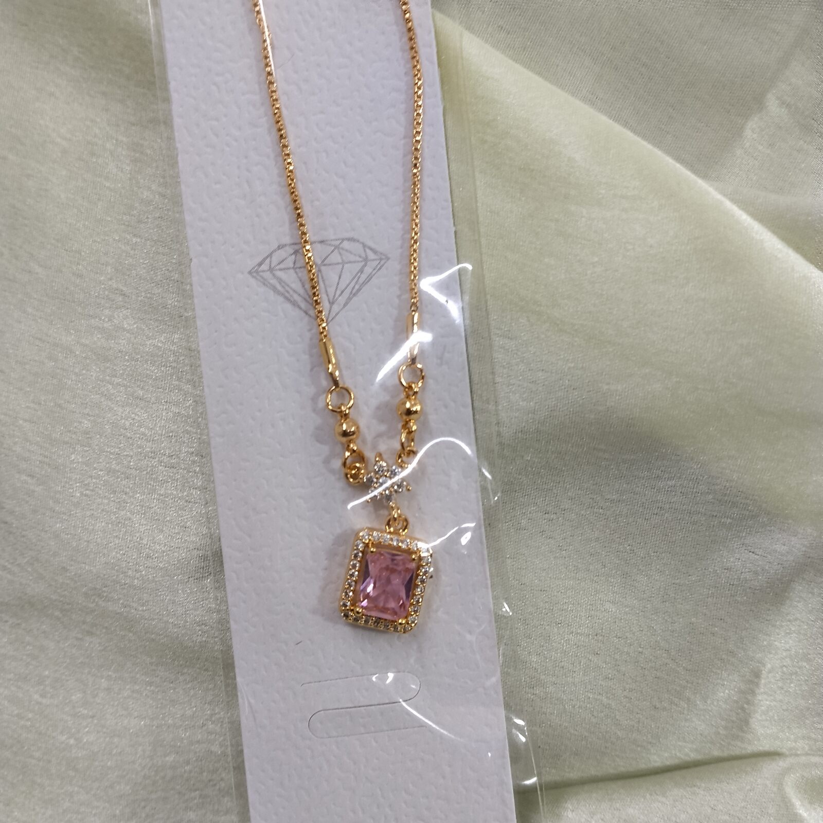 Premium Stone Pendant Pink