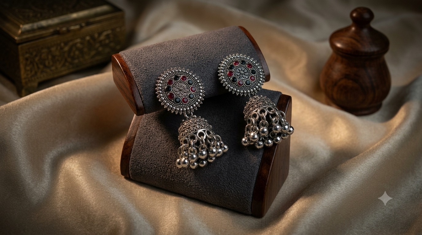 Oxidised Jhumki