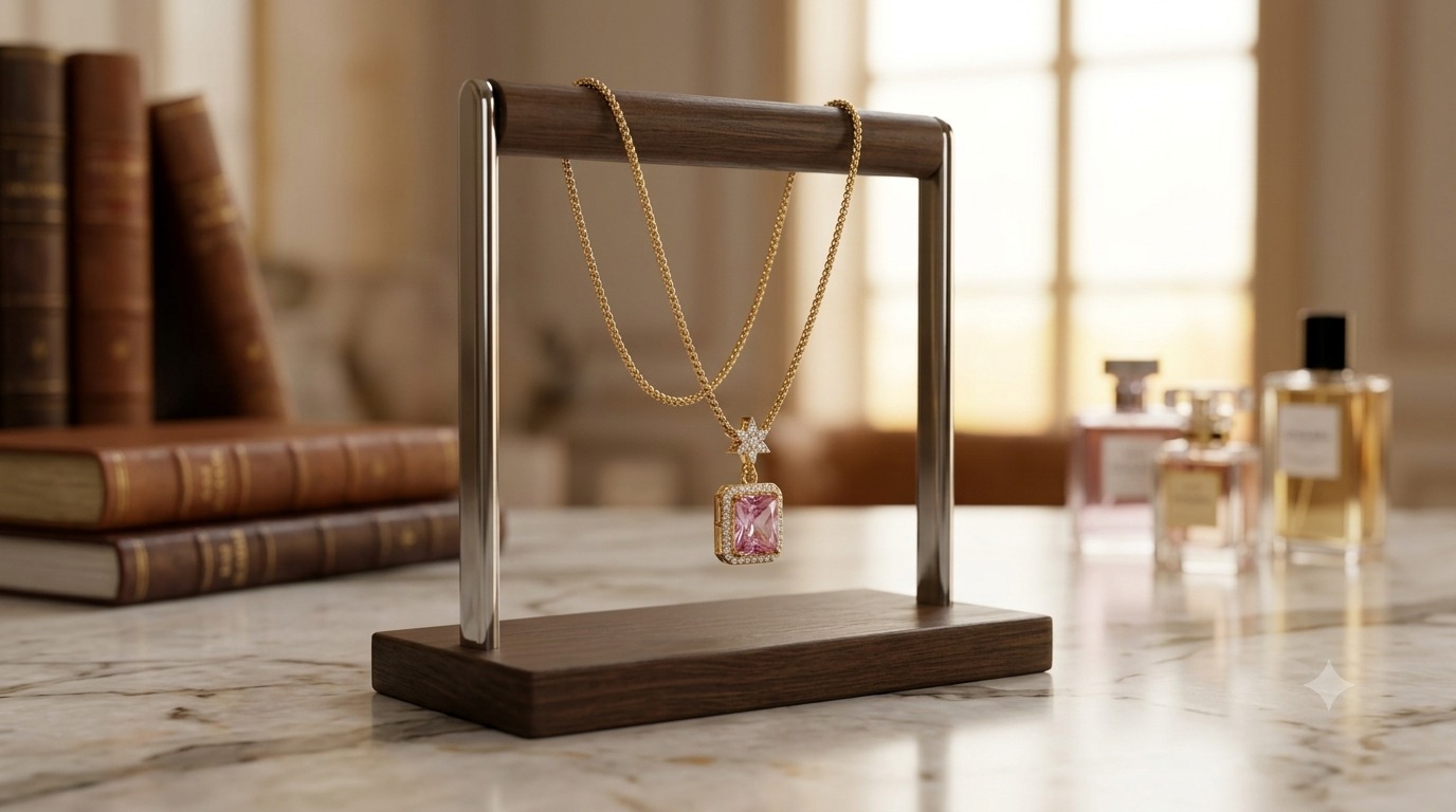 Premium Stone Pendant Pink