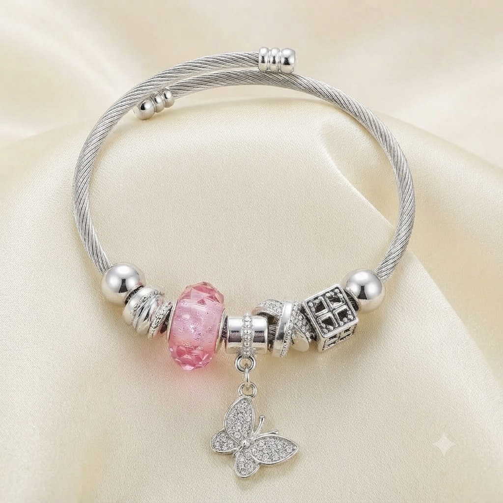 Adjustable Oxidised Charms Bracelet Pattern 2