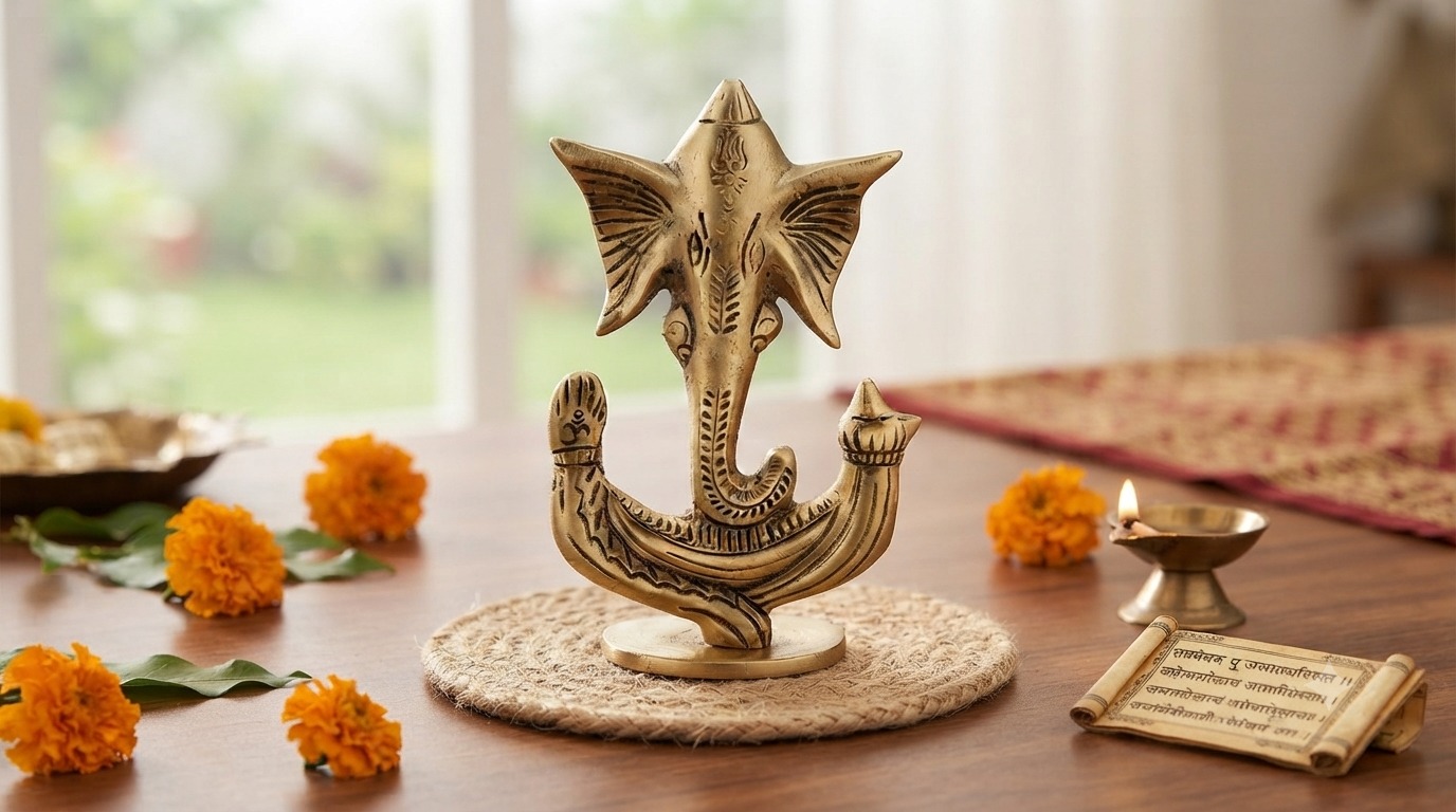 Abstract Ganesha Face Decorative Showpiece