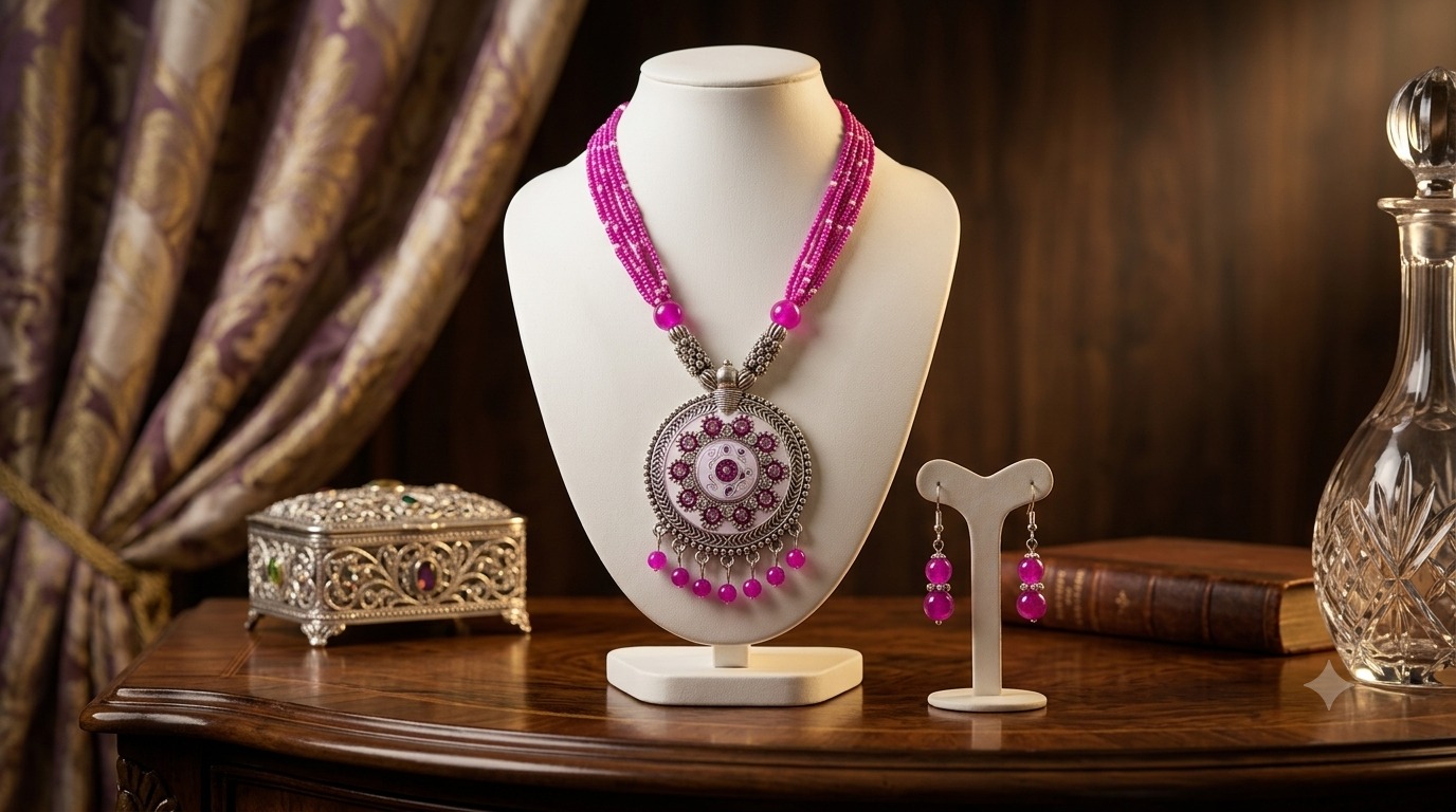 Oxidised Pearl Set - 10