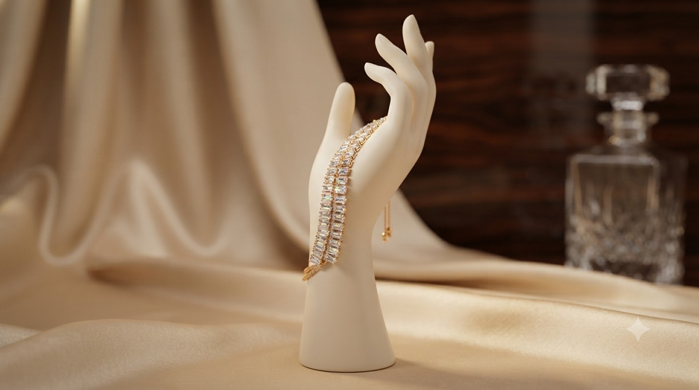 Golden Crystal Adjustable Bracelet