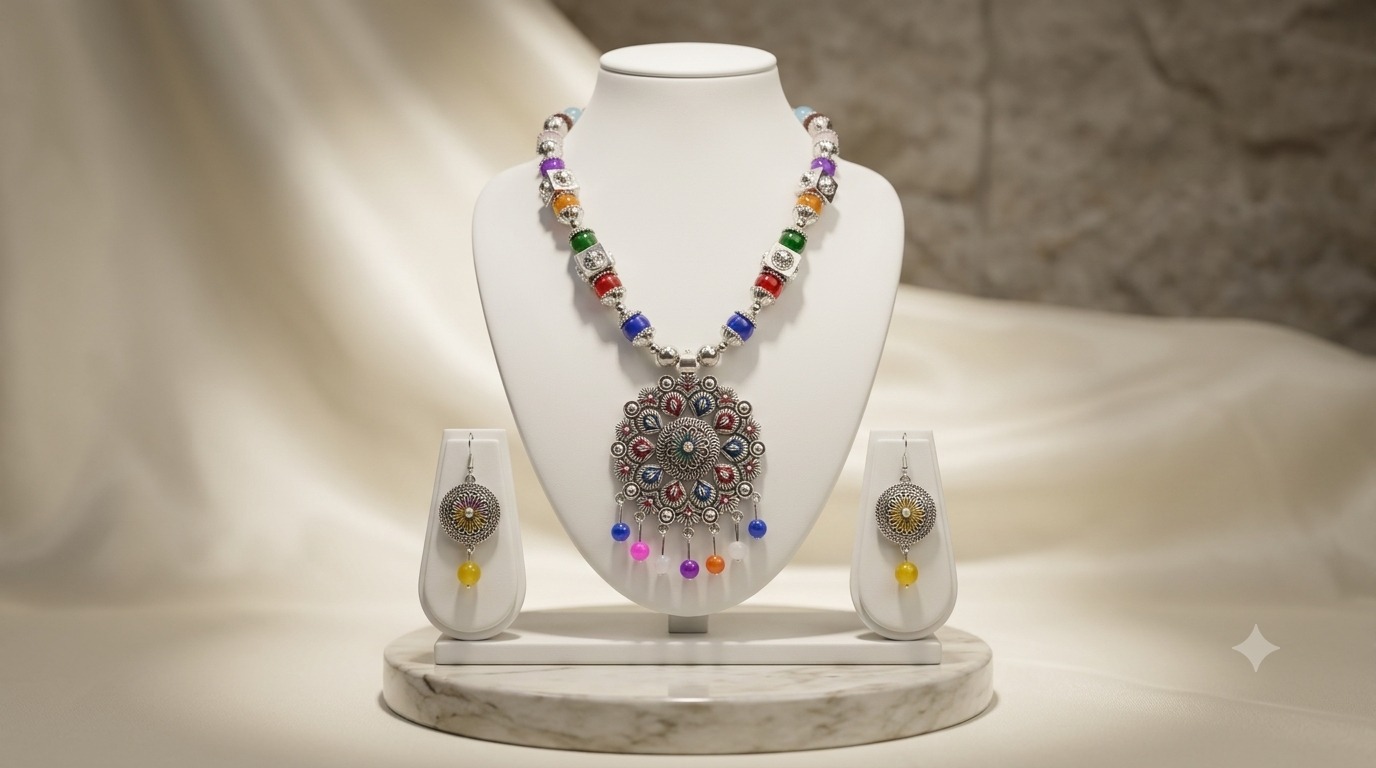 Oxidised Pearl Set - 3
