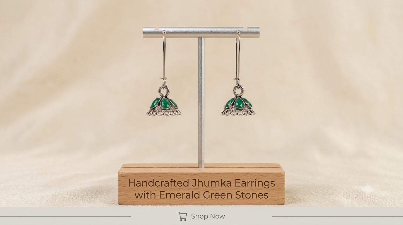 Green Small Jhumki