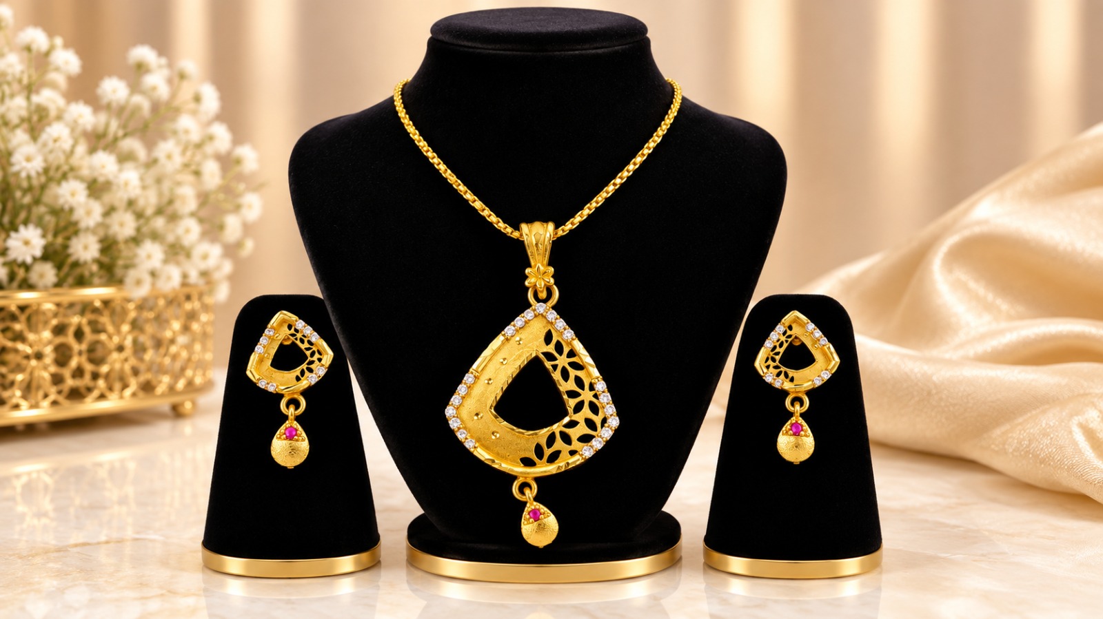 Golden Chain Pendant Set 3