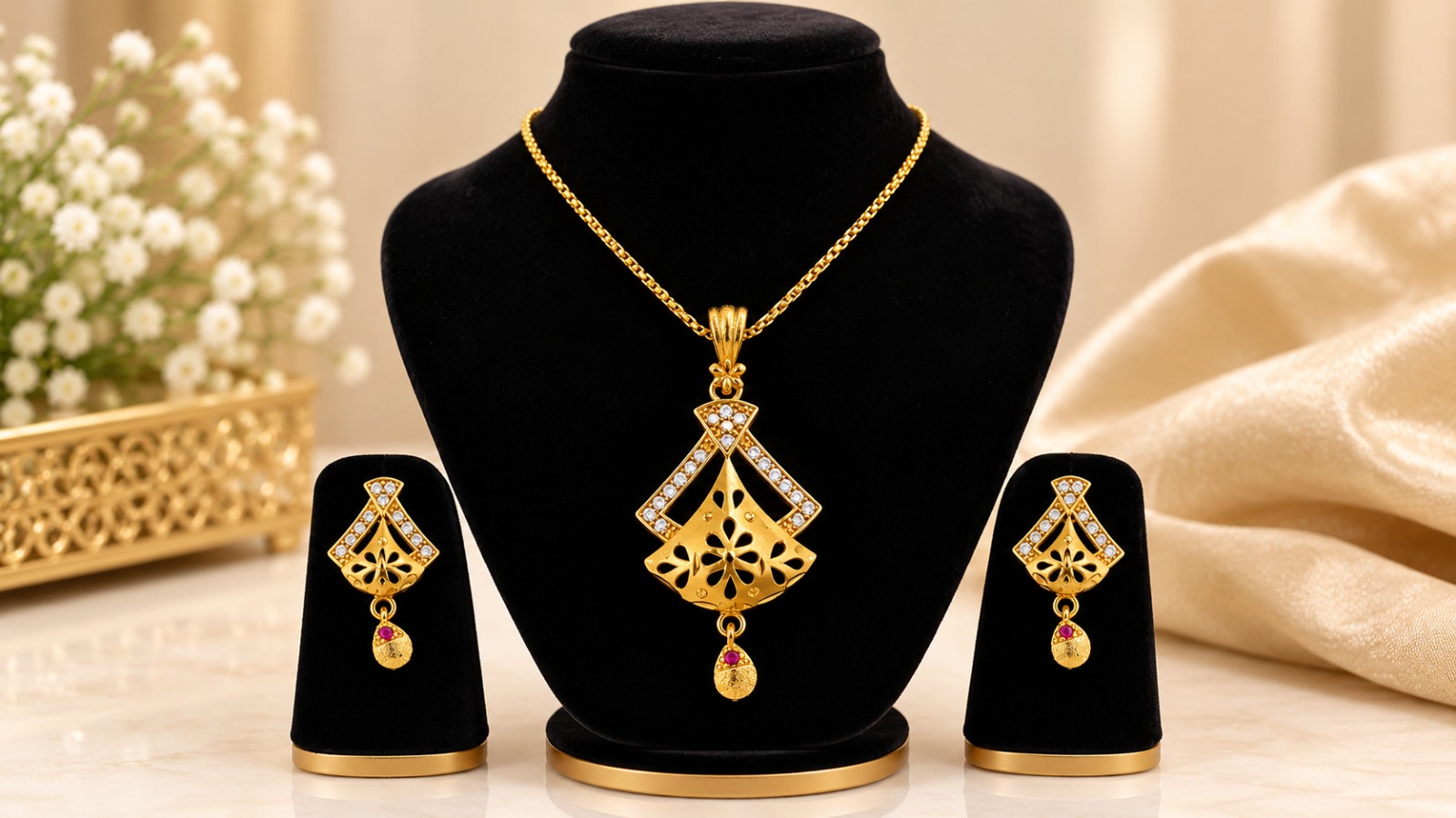 Golden Chain Pendant Set 2