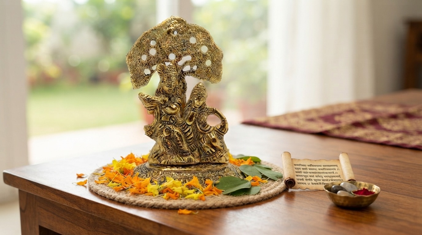 Radha Krishna Under Tree Idol
